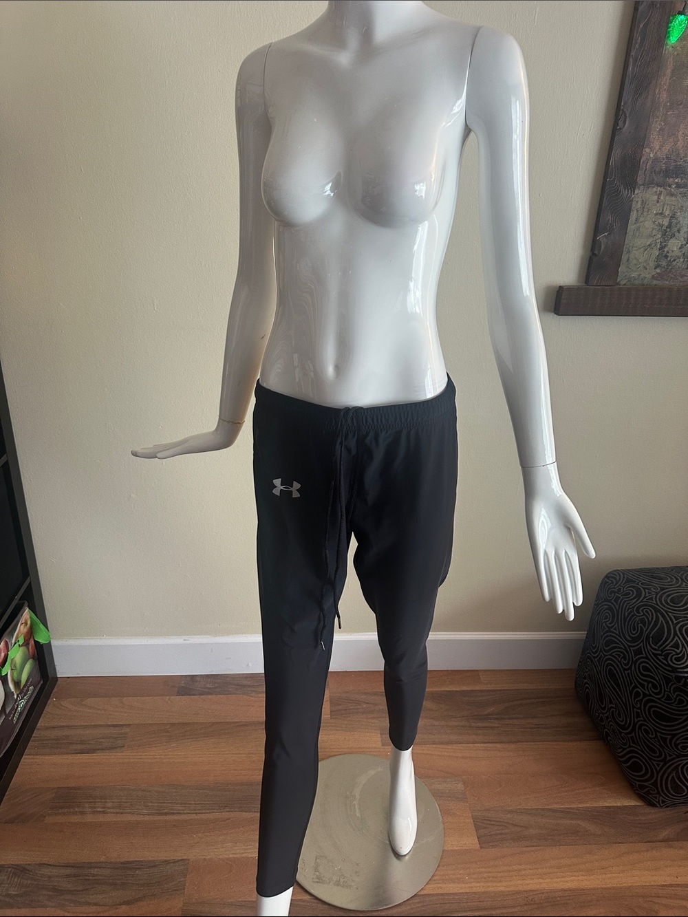 Under Armour Black Women's Track Jogger Pants with Logo